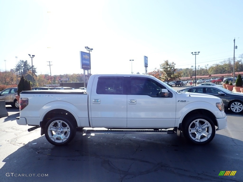 2011 F150 Lariat SuperCrew 4x4 - White Platinum Metallic Tri-Coat / Steel Gray/Black photo #9