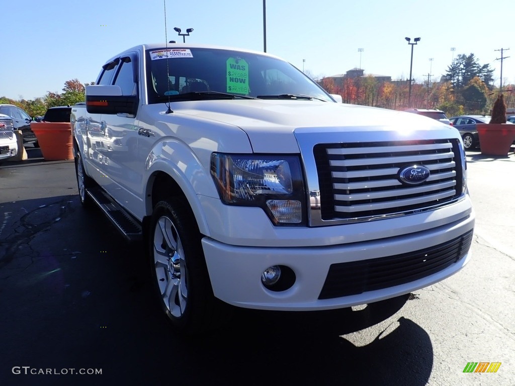 2011 F150 Lariat SuperCrew 4x4 - White Platinum Metallic Tri-Coat / Steel Gray/Black photo #11