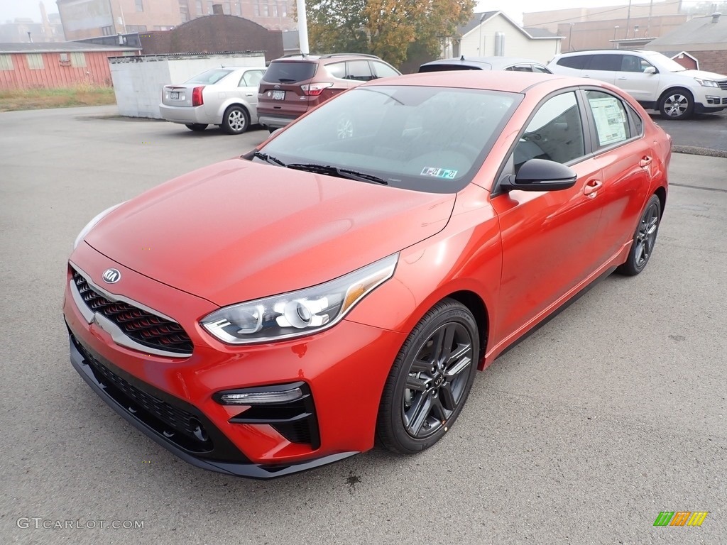 Fire Orange 2021 Kia Forte GT-Line Exterior Photo #139965715