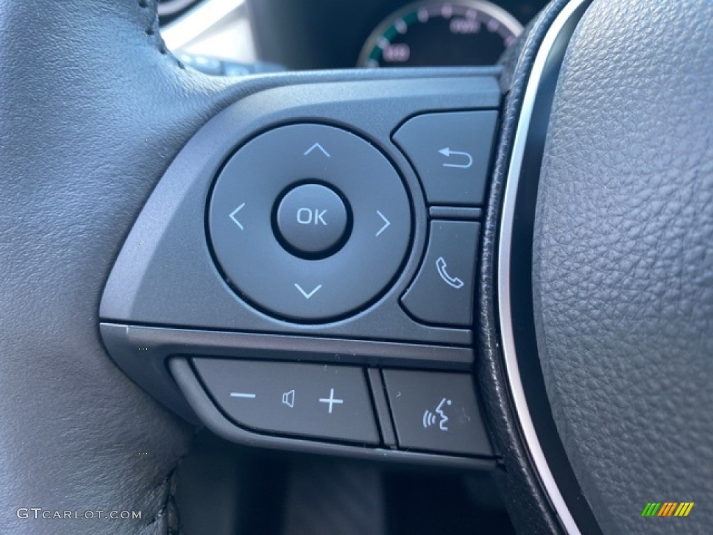 2021 Toyota RAV4 XLE AWD Hybrid Light Gray Steering Wheel Photo #139965782