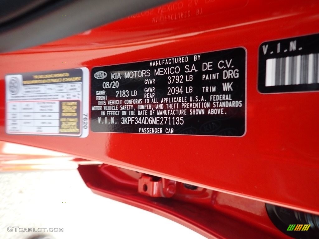 2021 Forte Color Code DRG for Fire Orange Photo #139965886