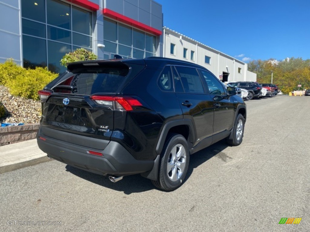 2021 RAV4 XLE AWD Hybrid - Midnight Black Metallic / Black photo #8