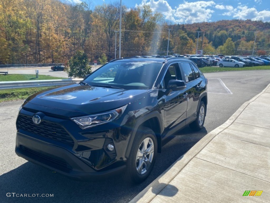 2021 RAV4 XLE AWD Hybrid - Midnight Black Metallic / Black photo #9