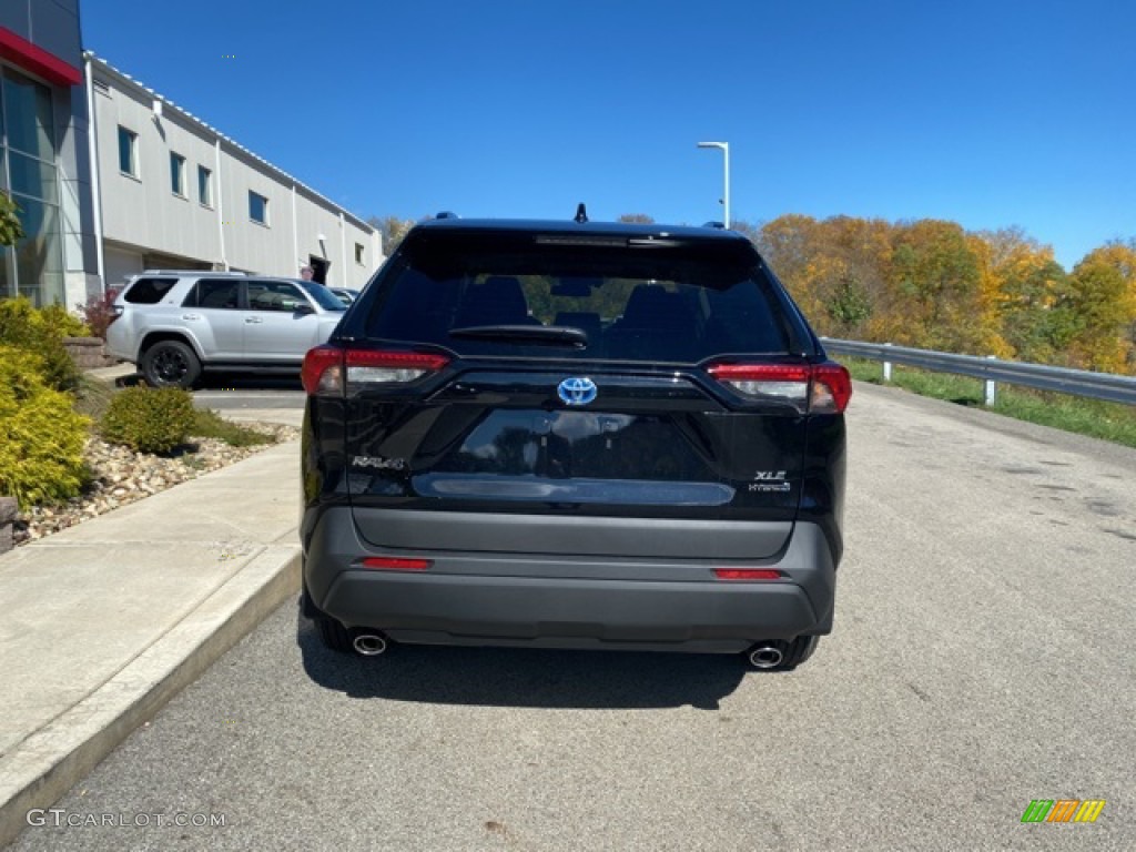 2021 RAV4 XLE AWD Hybrid - Midnight Black Metallic / Black photo #11
