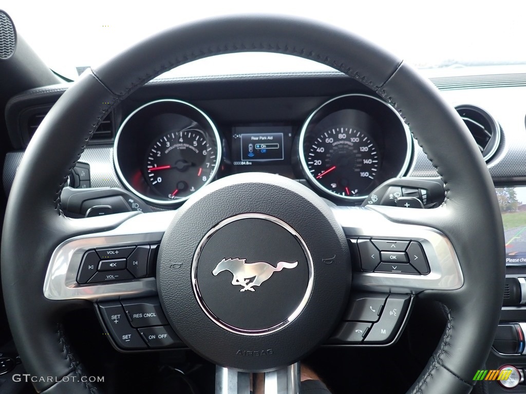 2020 Ford Mustang GT Fastback Ebony Steering Wheel Photo #139966894