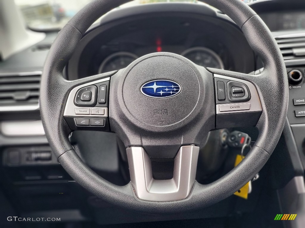 2017 Subaru Forester 2.5i Black Steering Wheel Photo #139967053