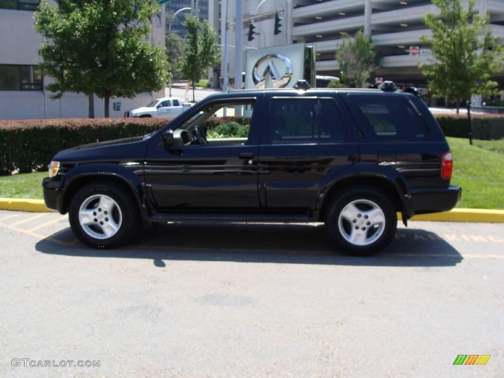 2002 QX4 4x4 - Black Obsidian / Stone Beige photo #8