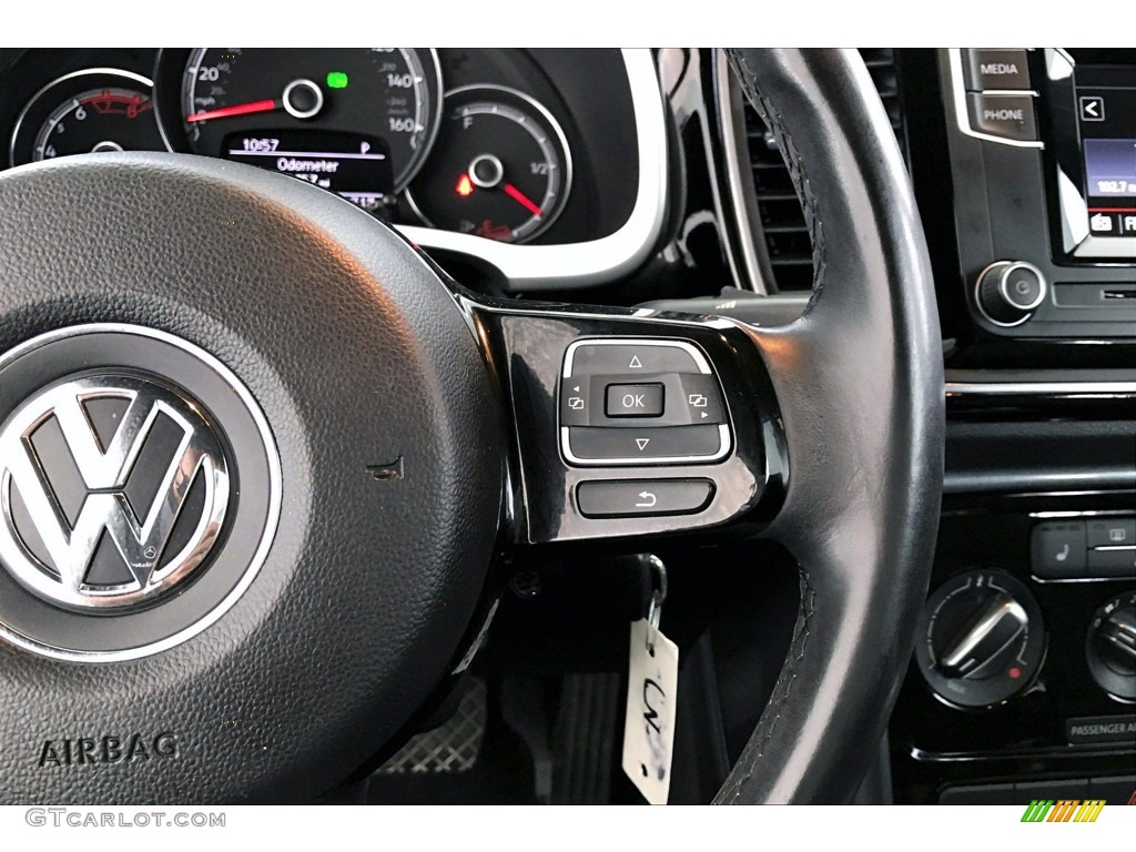 2017 Volkswagen Beetle 1.8T S Convertible Titan Black Steering Wheel Photo #139970770