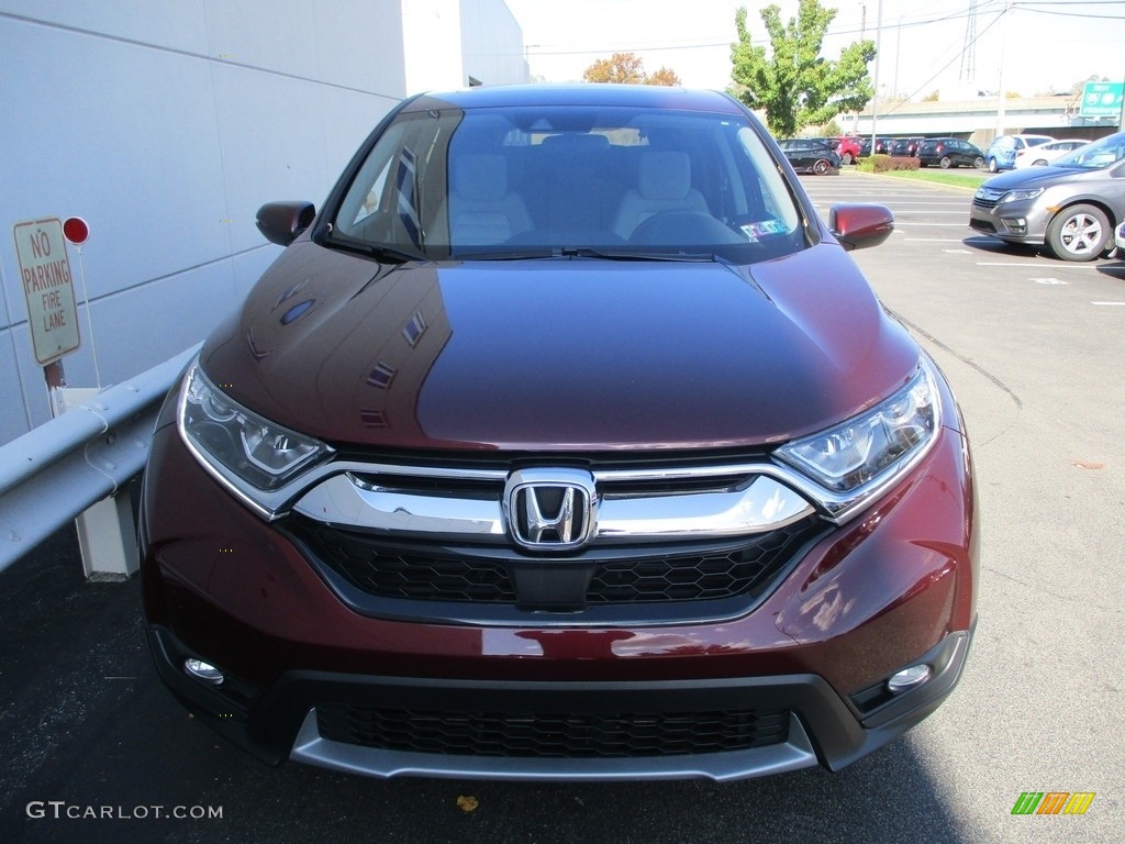 2018 CR-V EX AWD - Basque Red Pearl II / Gray photo #8