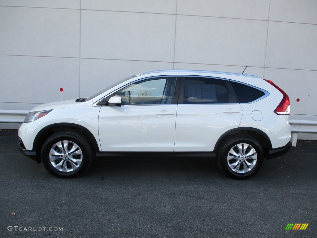 2014 CR-V EX-L AWD - White Diamond Pearl / Beige photo #2