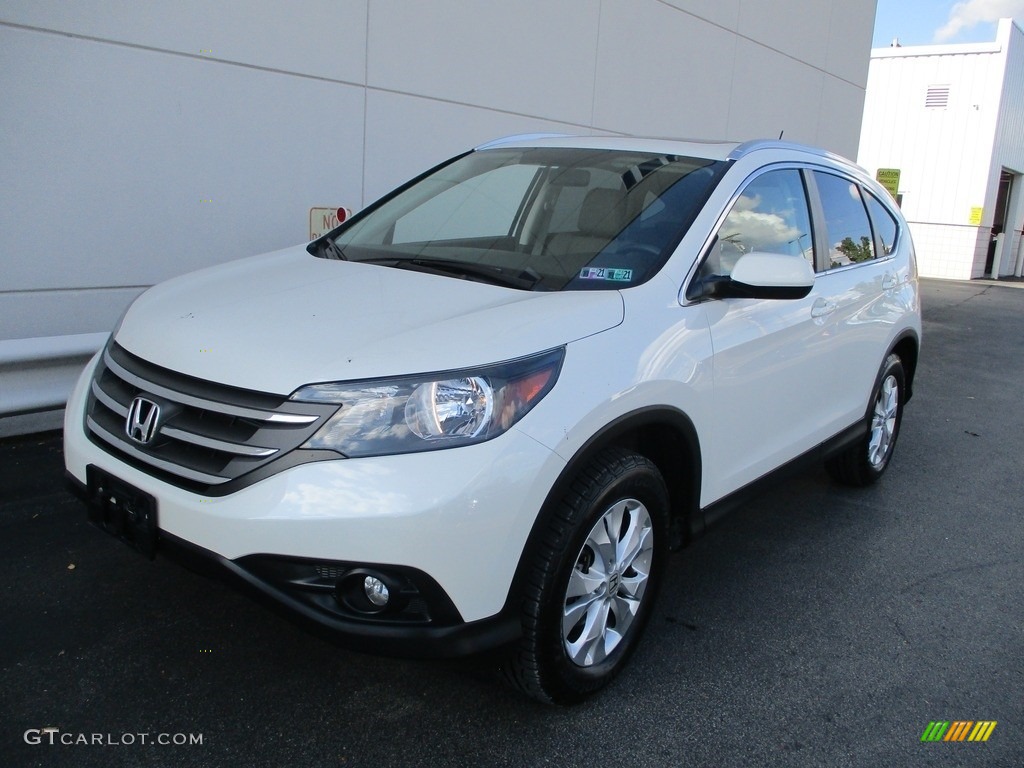 2014 CR-V EX-L AWD - White Diamond Pearl / Beige photo #9