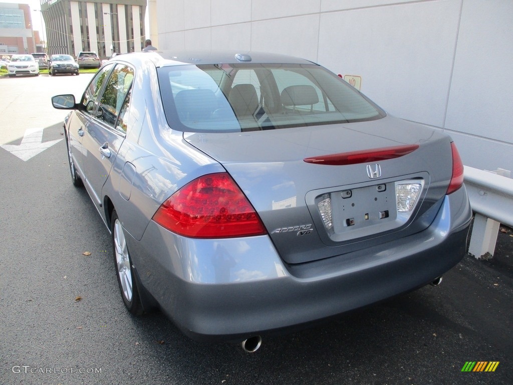 2007 Accord EX-L V6 Sedan - Cool Blue Metallic / Gray photo #3