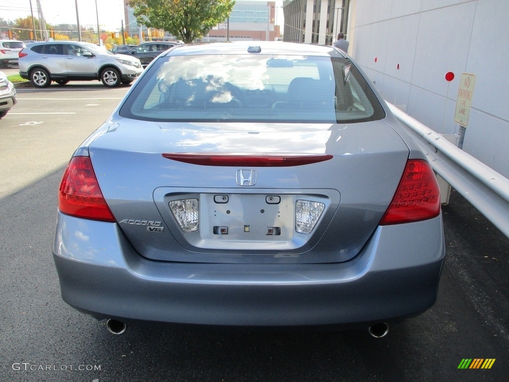 2007 Accord EX-L V6 Sedan - Cool Blue Metallic / Gray photo #4
