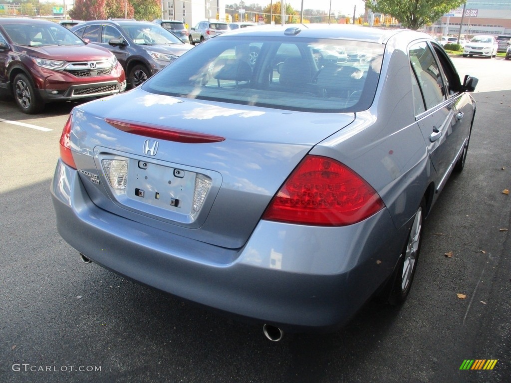 2007 Accord EX-L V6 Sedan - Cool Blue Metallic / Gray photo #5