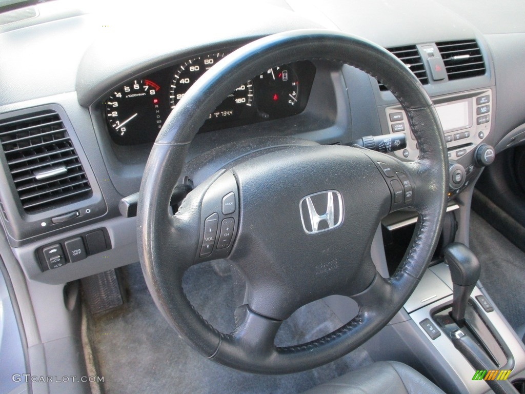 2007 Accord EX-L V6 Sedan - Cool Blue Metallic / Gray photo #14