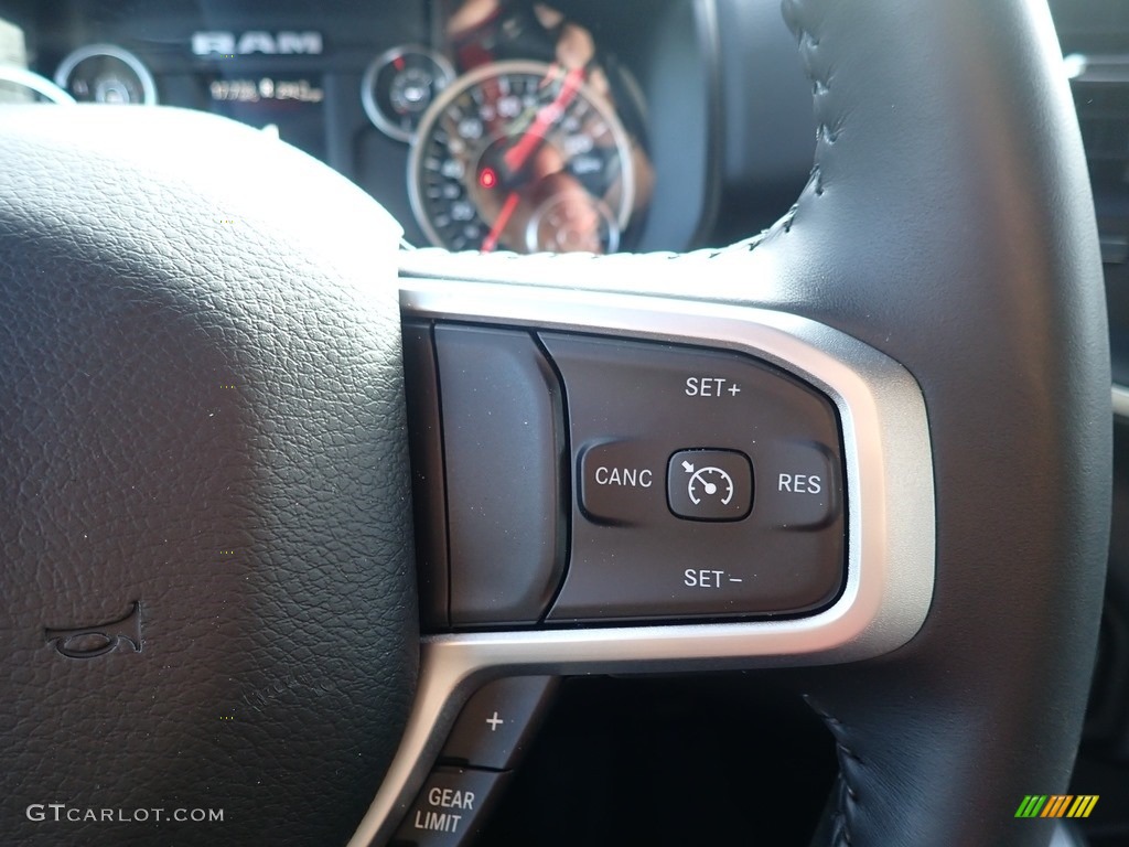 2021 Ram 1500 Big Horn Crew Cab 4x4 Black Steering Wheel Photo #139972906