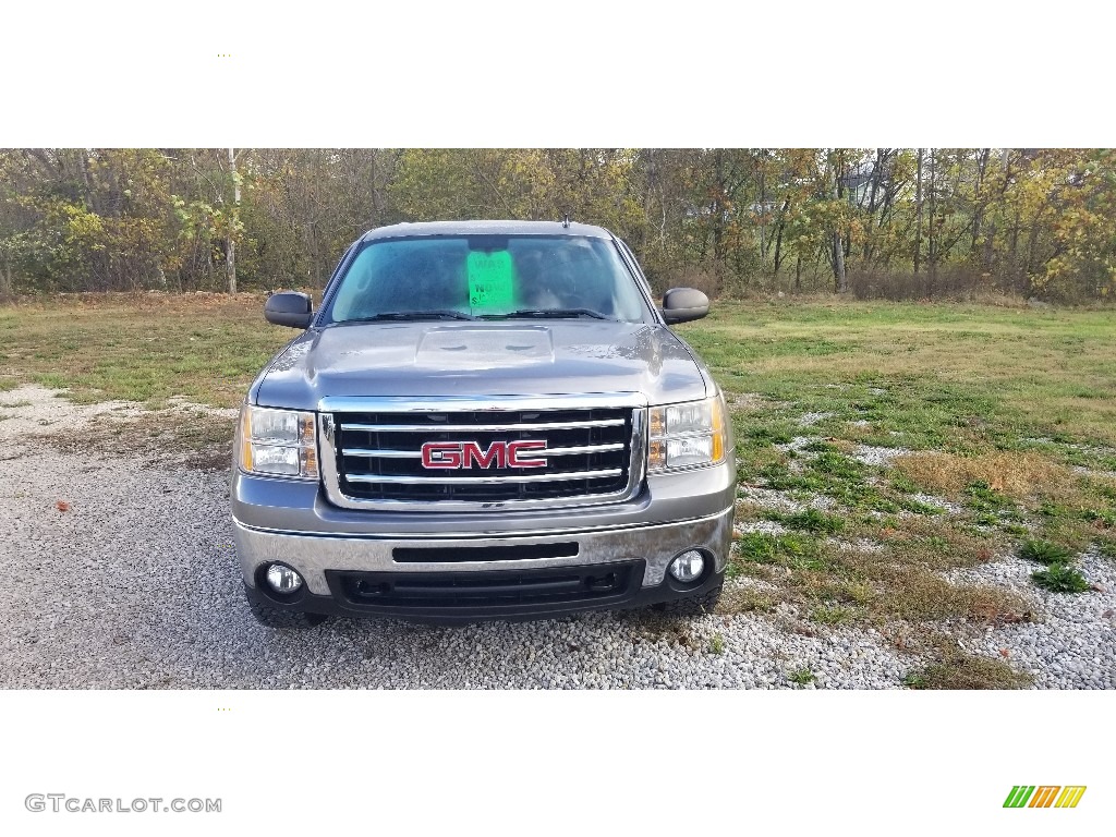 2013 Sierra 1500 SLE Crew Cab 4x4 - Steel Gray Metallic / Ebony photo #2