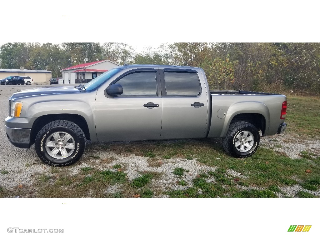 2013 Sierra 1500 SLE Crew Cab 4x4 - Steel Gray Metallic / Ebony photo #4