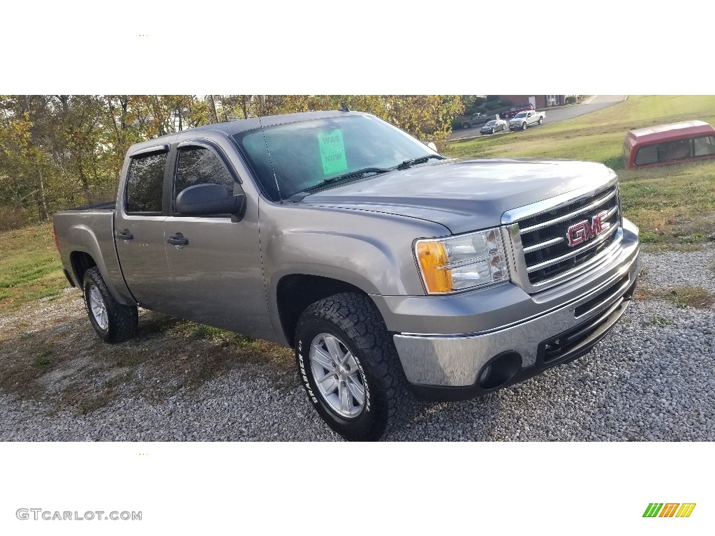 2013 Sierra 1500 SLE Crew Cab 4x4 - Steel Gray Metallic / Ebony photo #23
