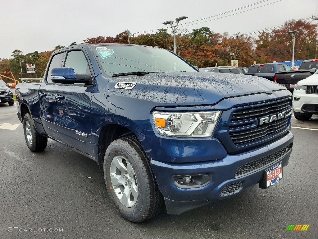 Patriot Blue Pearl 2021 Ram 1500 Big Horn Quad Cab 4x4 Exterior Photo #139973596