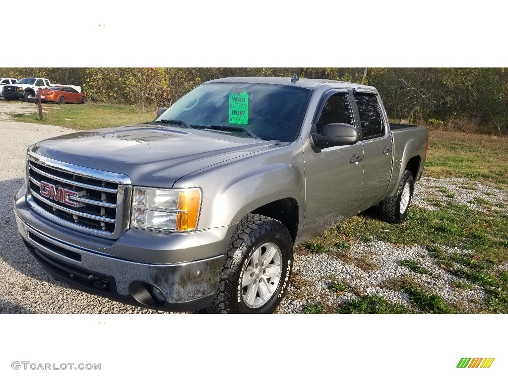 2013 Sierra 1500 SLE Crew Cab 4x4 - Steel Gray Metallic / Ebony photo #24
