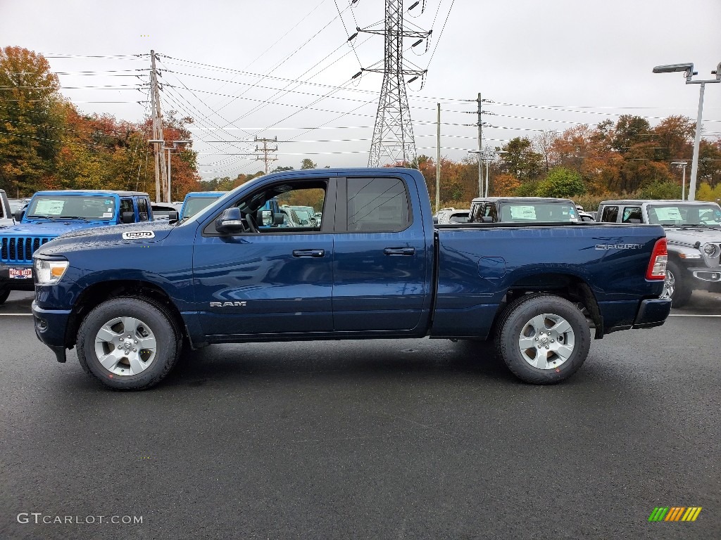 Patriot Blue Pearl 2021 Ram 1500 Big Horn Quad Cab 4x4 Exterior Photo #139973671