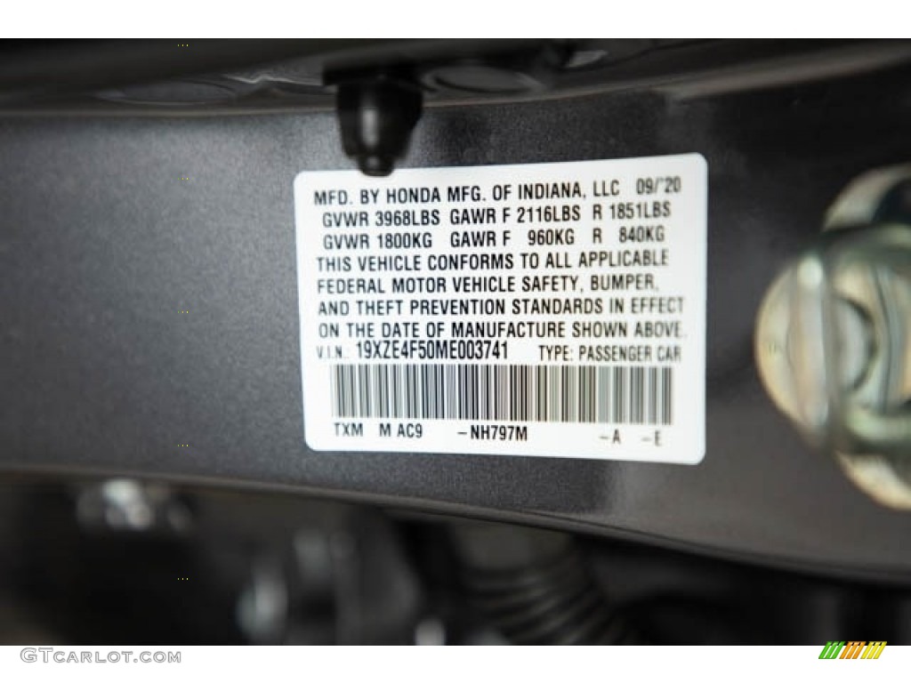 2021 Insight Color Code NH797M for Modern Steel Metallic Photo #139974415