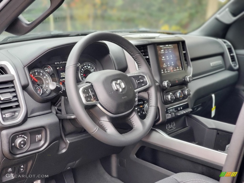 2021 Ram 1500 Big Horn Quad Cab 4x4 Black Dashboard Photo #139974856