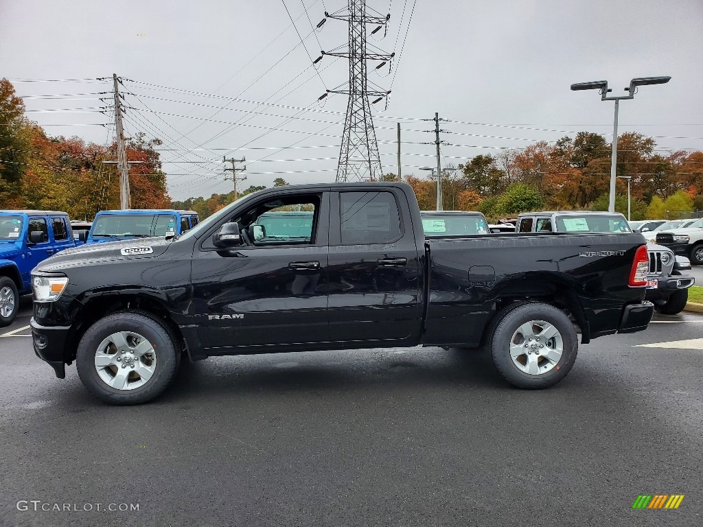 Diamond Black Crystal Pearl 2021 Ram 1500 Big Horn Quad Cab 4x4 Exterior Photo #139975030