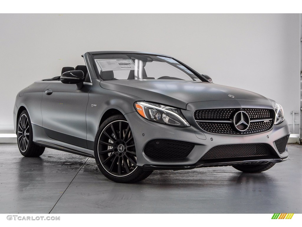 designo Selenite Grey (Matte) 2018 Mercedes-Benz C 43 AMG 4Matic Cabriolet Exterior Photo #139975633