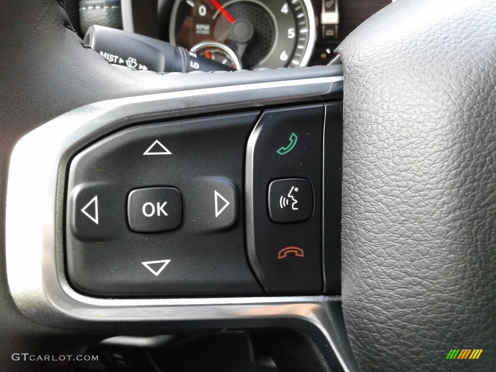 2021 Ram 1500 Laramie Crew Cab 4x4 Black Steering Wheel Photo #139976122