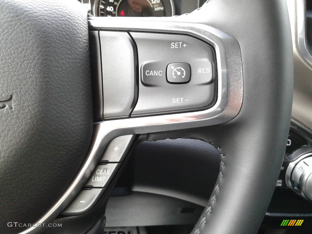 2021 Ram 1500 Laramie Crew Cab 4x4 Black Steering Wheel Photo #139976152