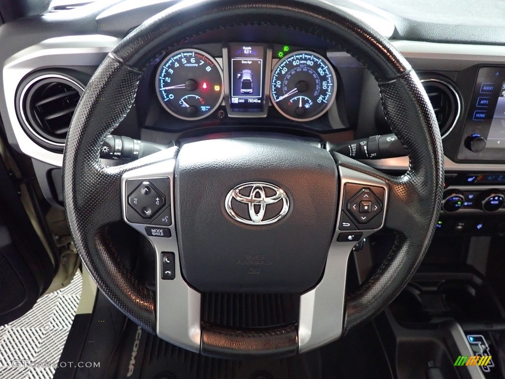 2016 Toyota Tacoma Limited Double Cab 4x4 Limited Hickory Steering Wheel Photo #139976283