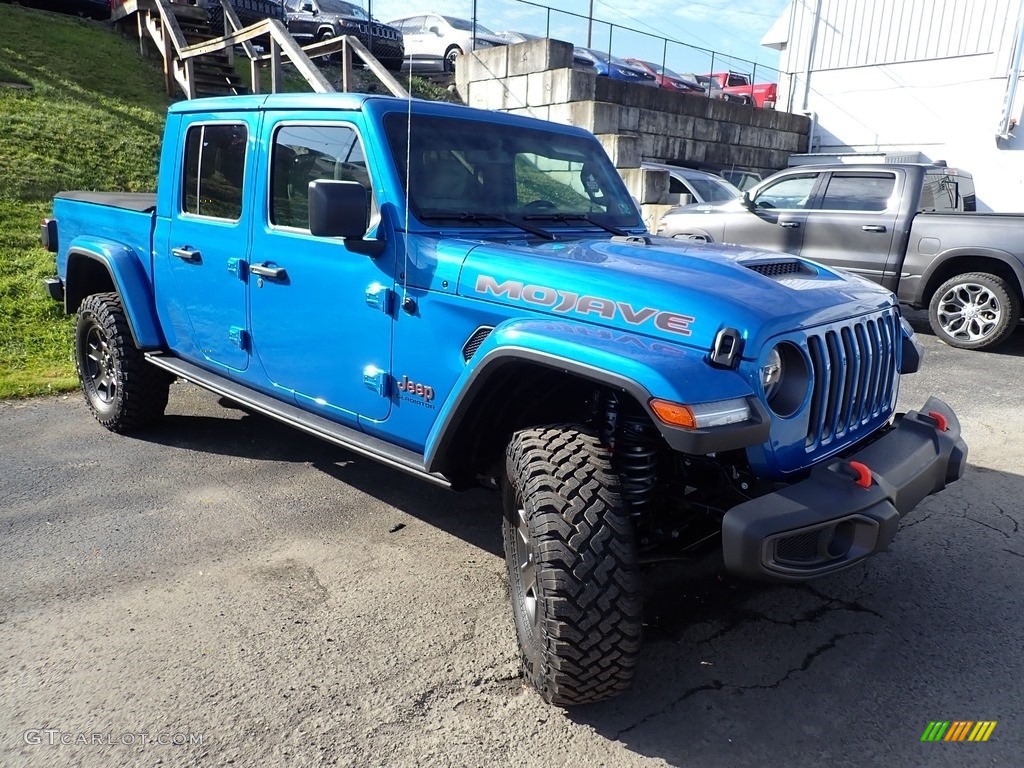 2020 Gladiator Mojave 4x4 - Hydro Blue Pearl / Black/Steel Gray photo #7
