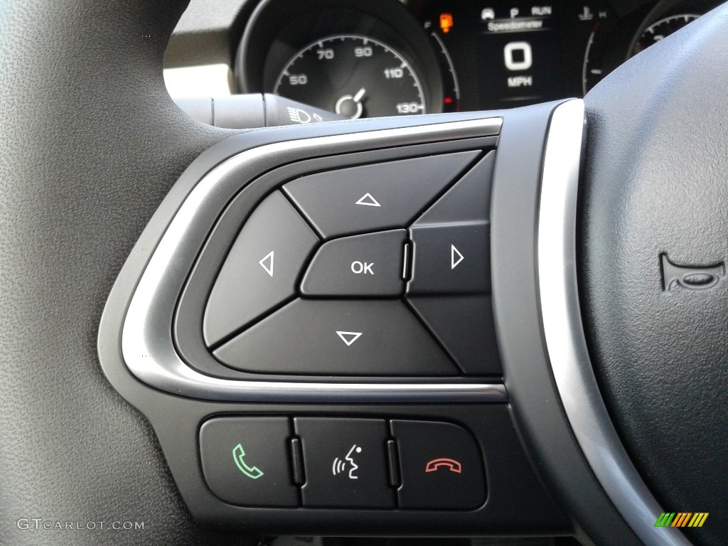 2020 Fiat 500X Pop AWD Black Steering Wheel Photo #139977025