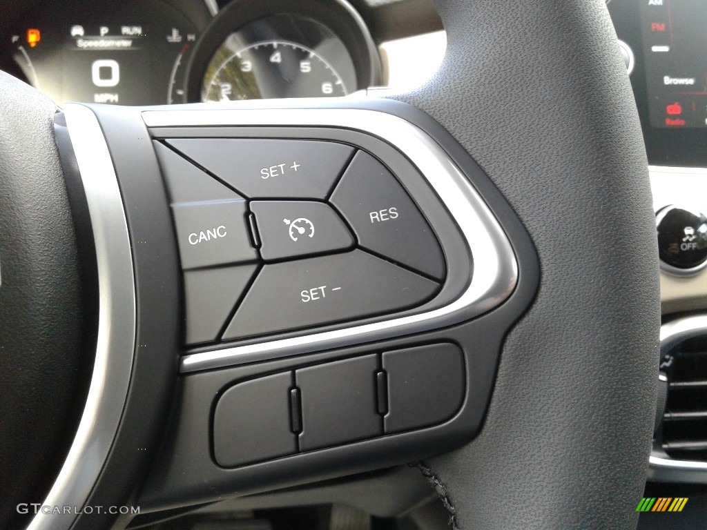 2020 Fiat 500X Pop AWD Black Steering Wheel Photo #139977045