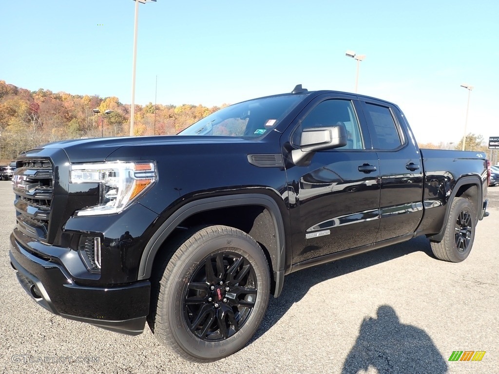 Onyx Black 2021 GMC Sierra 1500 Elevation Double Cab 4WD Exterior Photo #139977259