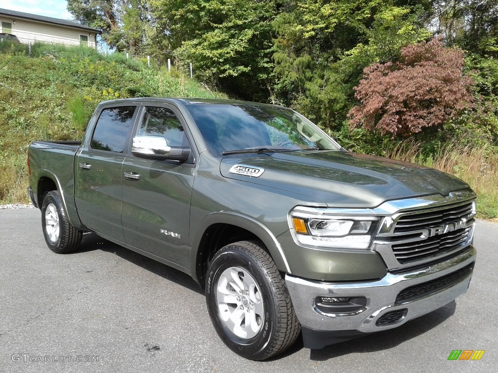 Olive Green Pearl 2021 Ram 1500 Laramie Crew Cab 4x4 Exterior Photo #139977384