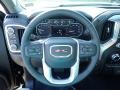 Jet Black 2021 GMC Sierra 1500 Elevation Double Cab 4WD Steering Wheel