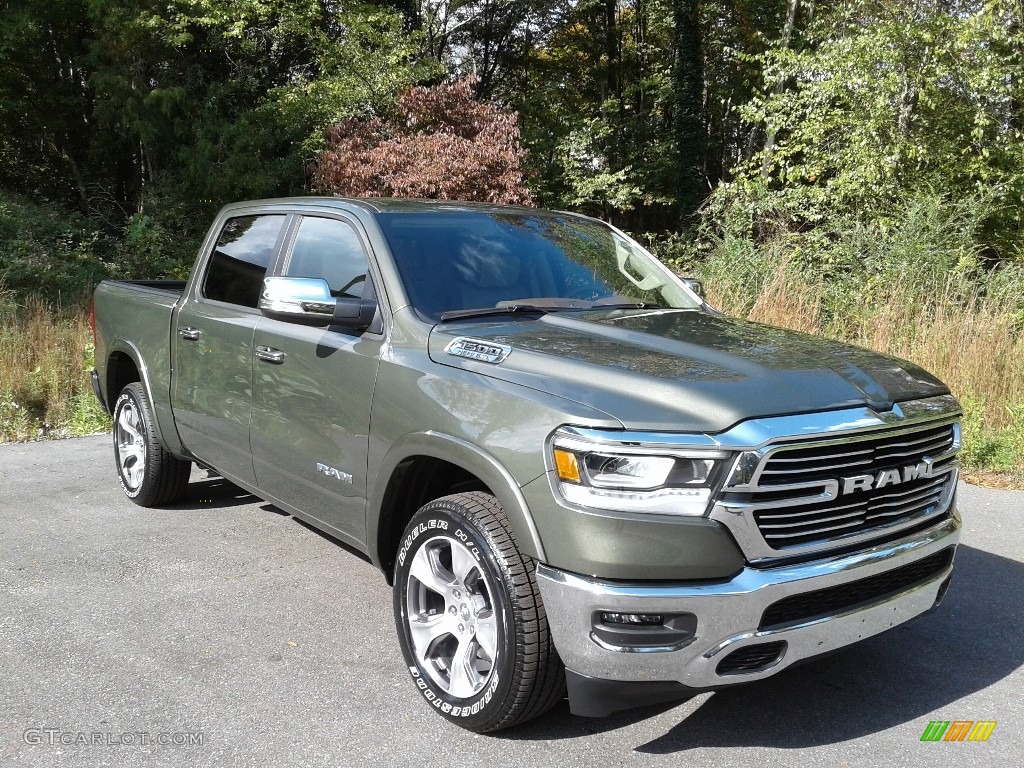 Olive Green Pearl 2021 Ram 1500 Laramie Crew Cab 4x4 Exterior Photo #139978243