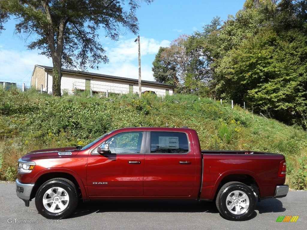 2021 1500 Laramie Crew Cab 4x4 - Delmonico Red Pearl / Black photo #1