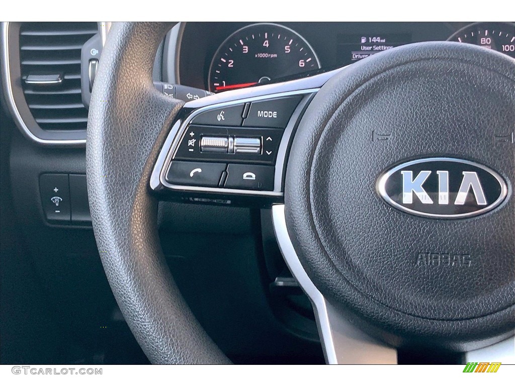 2020 Kia Sportage LX Black Steering Wheel Photo #139982323