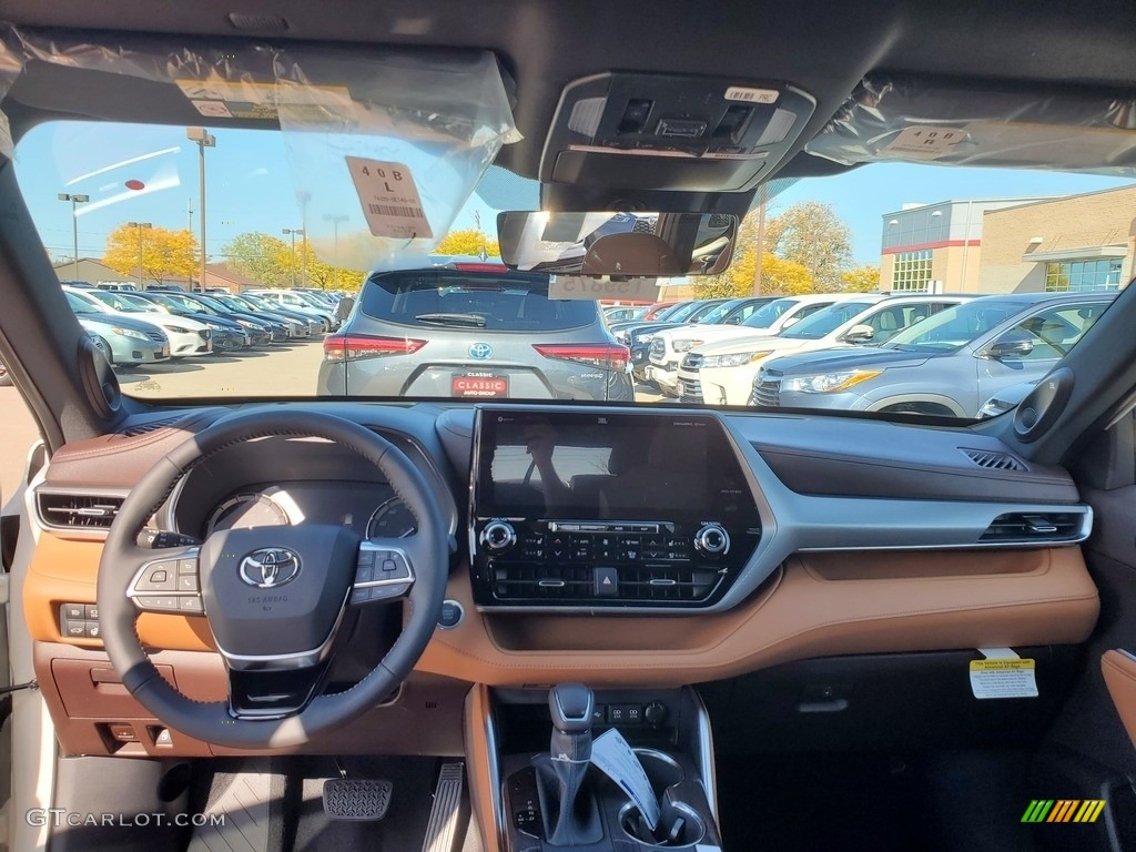 2021 Toyota Highlander Platinum AWD Glazed Caramel Dashboard Photo #139983619