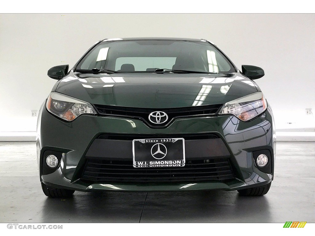 2014 Corolla LE - 4Evergreen Mica / Black photo #2