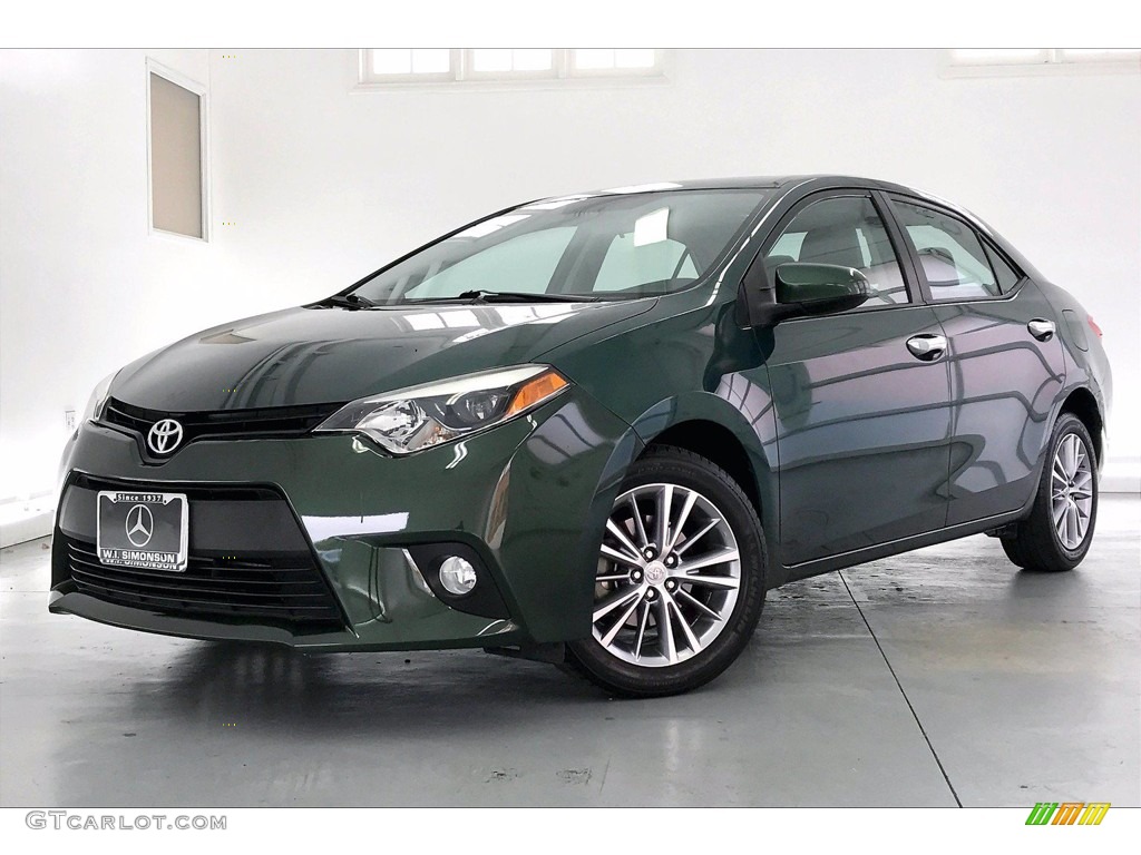 2014 Corolla LE - 4Evergreen Mica / Black photo #12