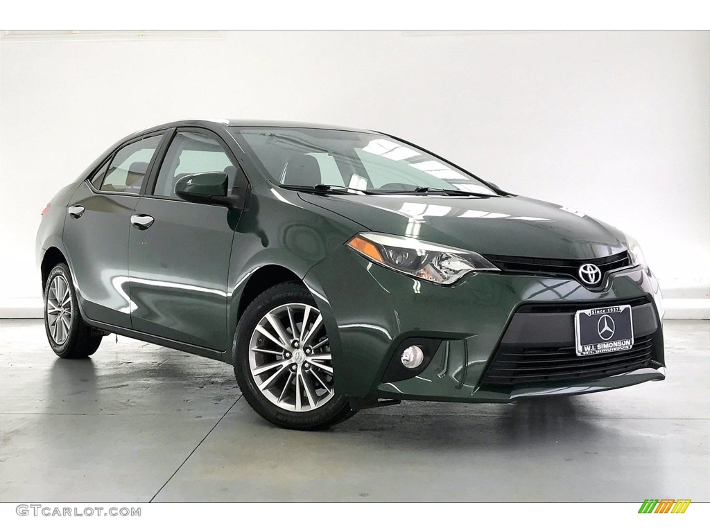 2014 Corolla LE - 4Evergreen Mica / Black photo #34