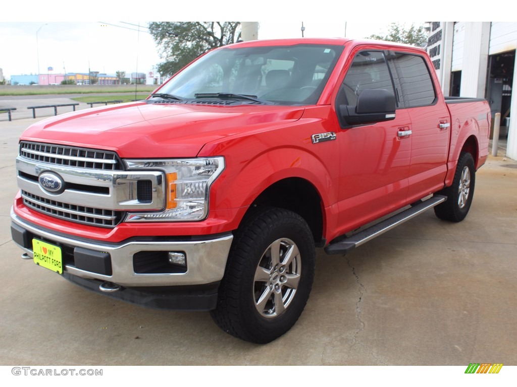 2018 F150 XLT SuperCrew 4x4 - Race Red / Earth Gray photo #4