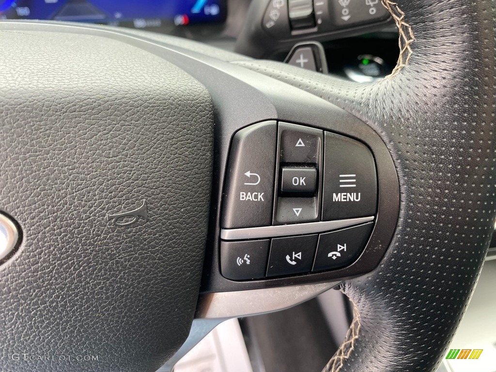 2020 Ford Explorer ST 4WD Ebony Steering Wheel Photo #139989076