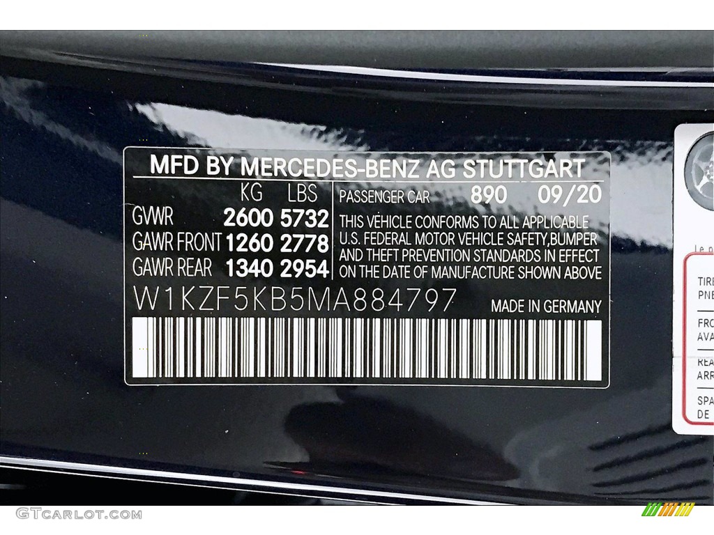 2021 E Color Code 890 for Lunar Blue Metallic Photo #139989184