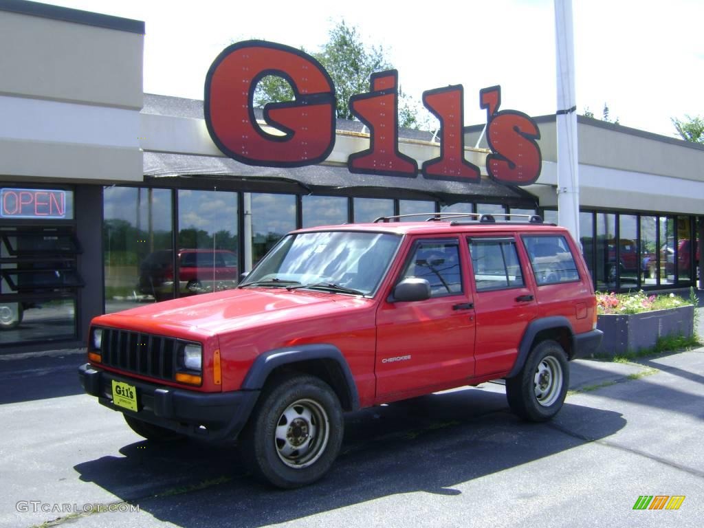 2000 Cherokee SE 4x4 Right Hand Drive - Flame Red / Agate Black photo #1
